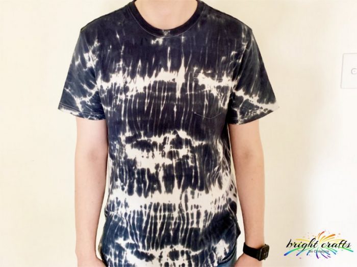 Bright Crafts Black shibori tie dye t-shirt