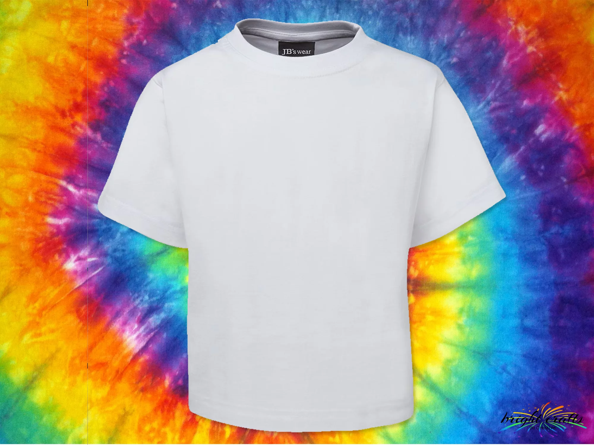 Bright Crafts white cotton kids t-shirt ready to dye